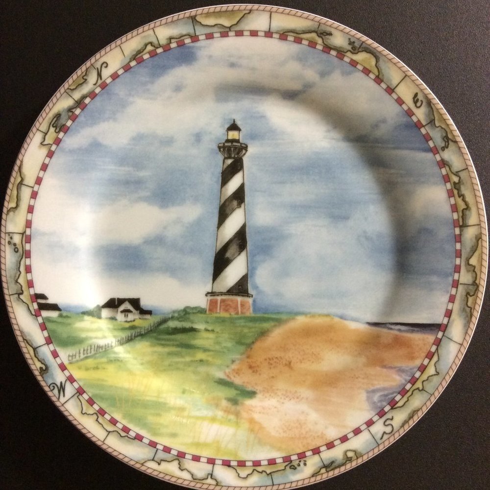 COFFEE Mug Cup and Plate Cape Hatteras Light - Picture 3 of 12